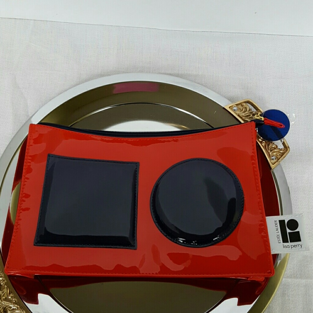 Estee Lauder Lisa Perry cosmetics bag