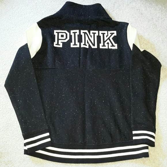 SALE...Victoria's Secret PINK 1/2 zip-up Sweatshirt NWT - Picture 2 of 4
