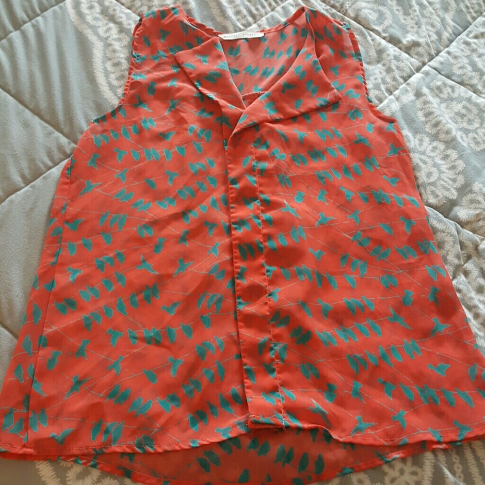 Sheer sleeveless top