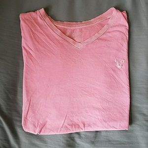Pink AE V-neck tee shirt
