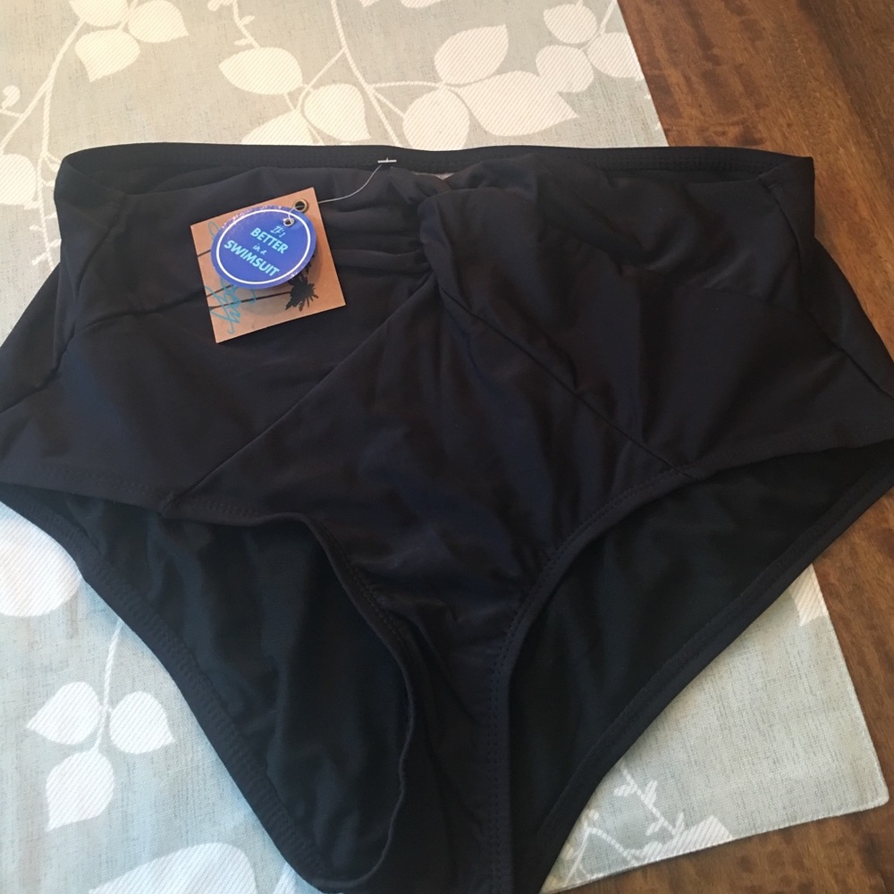 NWT Black bikini bottom