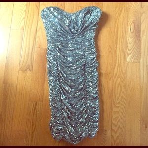 Badgley Mischka sequin cocktail dress