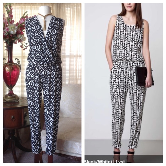 veronicam Pants - Veronicam black & white jumpsuit