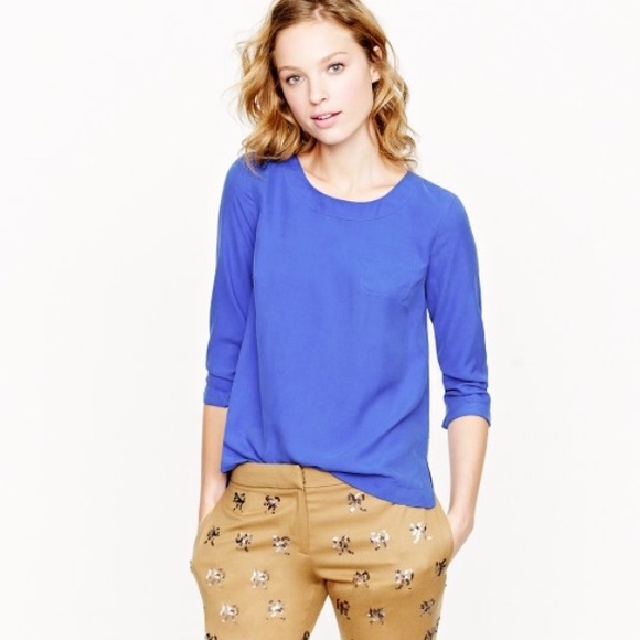 J. Crew Tops - EUC J.Crew sandwashed silk top