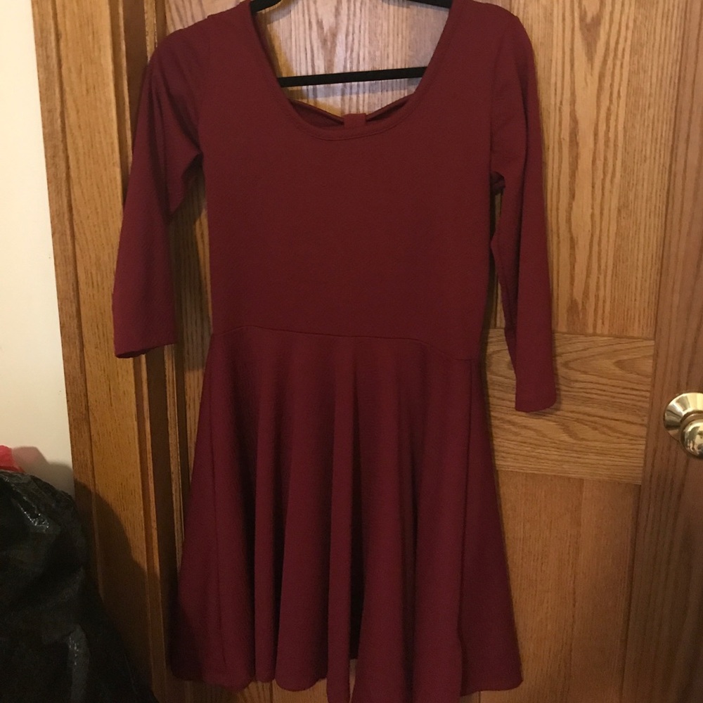 Burgundy skater dress!!