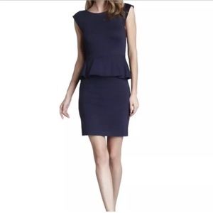 NWOT Alice + Olivia Peplum Navy Dress sz 6