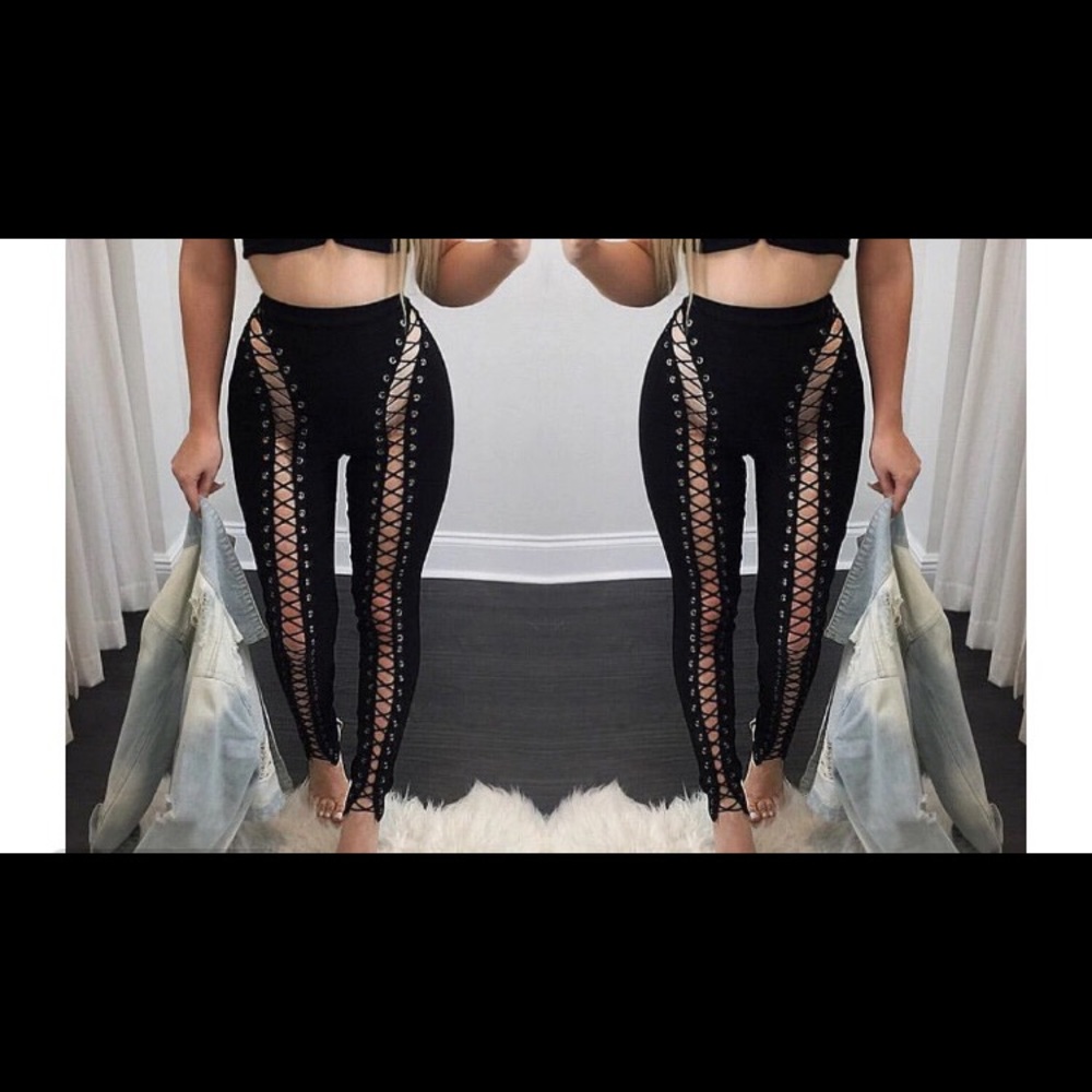 Tie up spice girl jeans