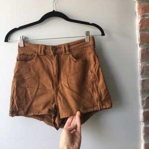 american apparel side zipper shorts