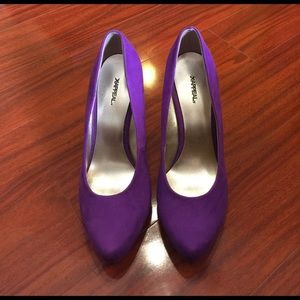 Purple sued shoes