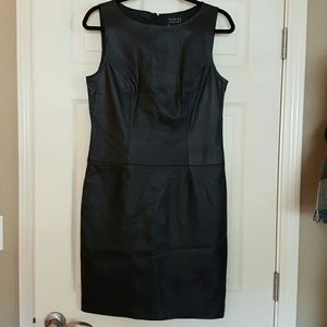 Black Leather Sheath Dress