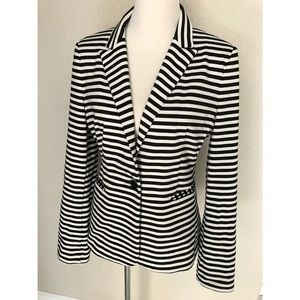 Express black and white stripes jacket