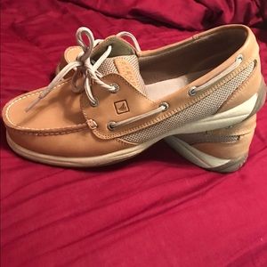 Tan Sperry shoes