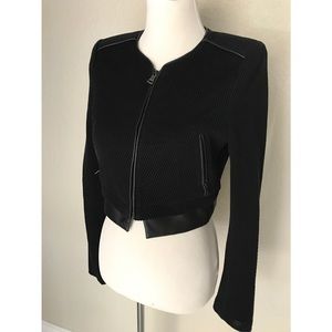 BCBG BLACK CROPPED JACKET