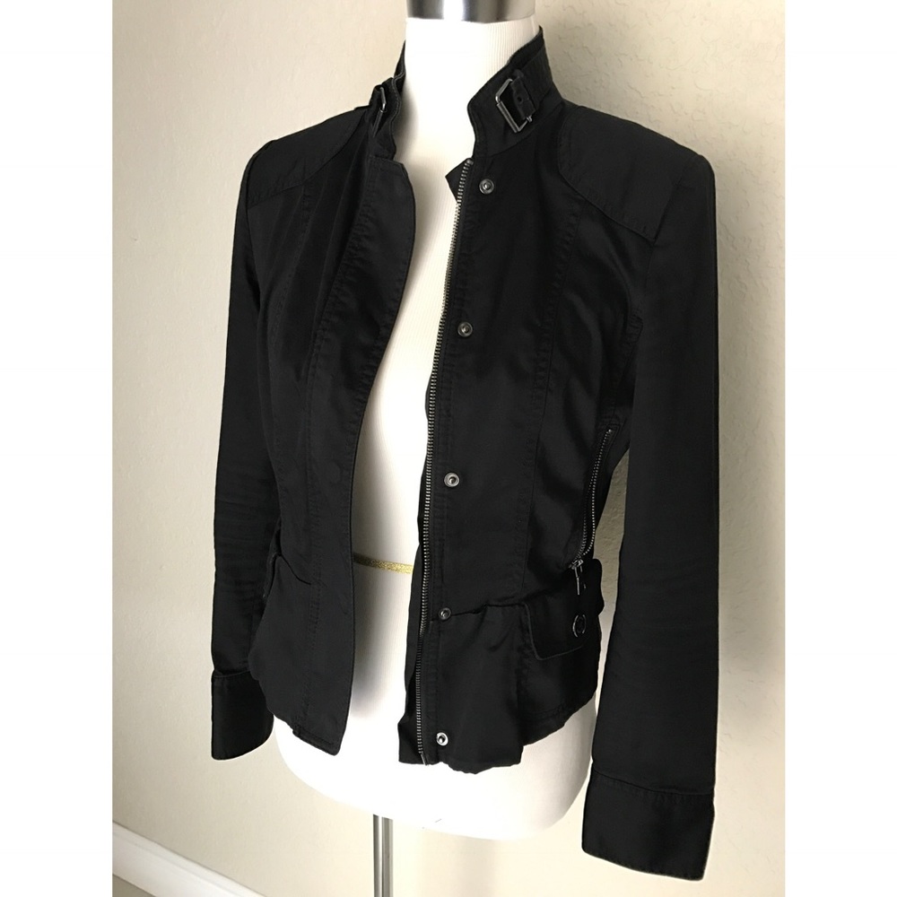 Express black utility jacket