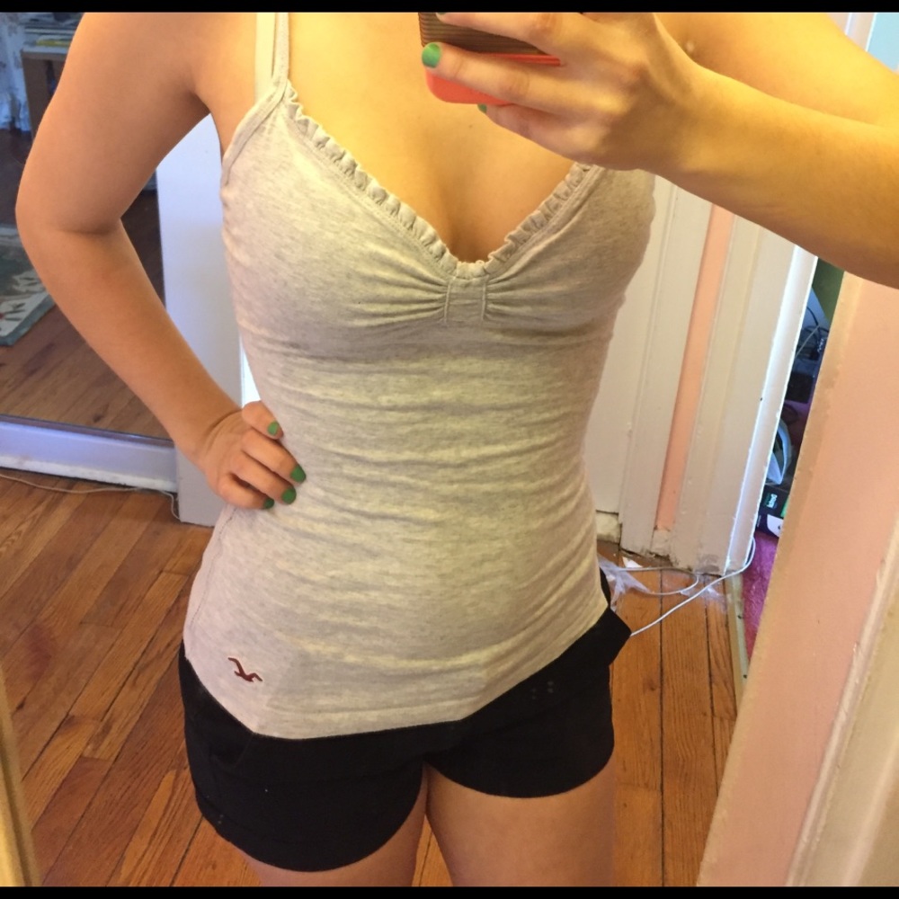 Gray hollister tank top