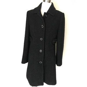 Black tweed winter coat