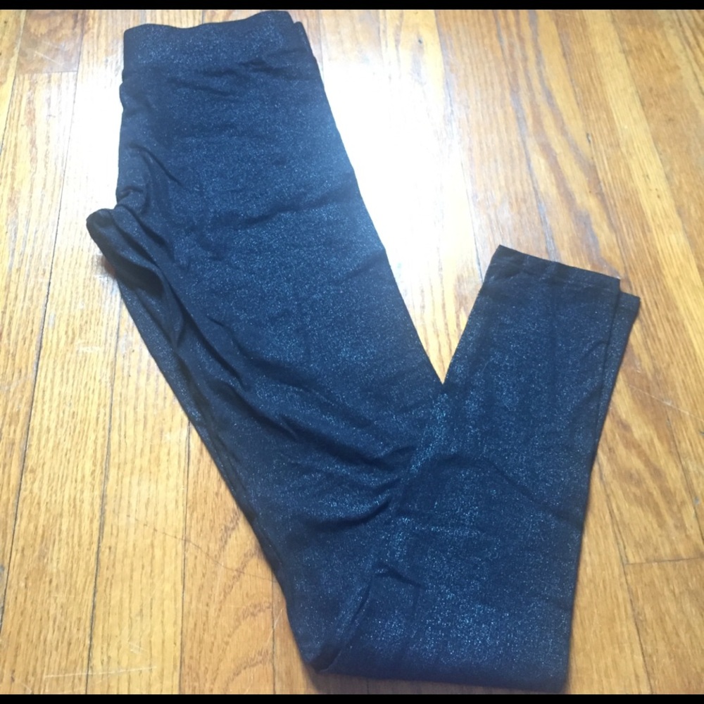 Black sparkle leggings - size medium