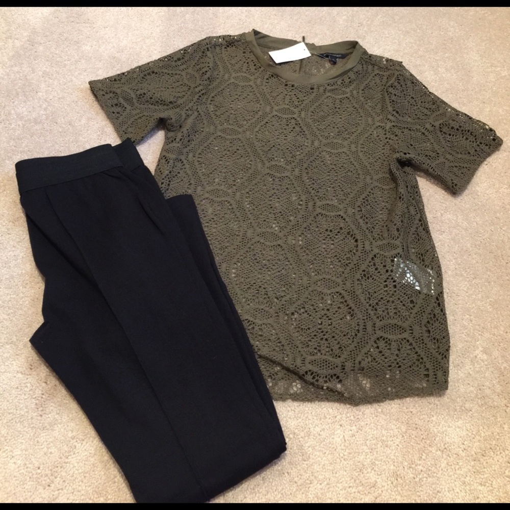 NWT Women's Banana Republic Short Sleeve Lace Top