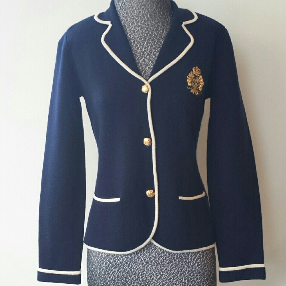 Ralph Lauren Blue Sweater Blazer