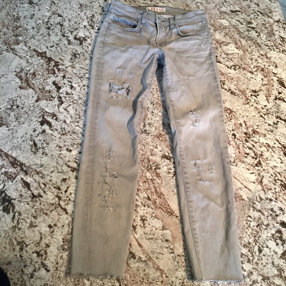 J Brand Denim - J brand distressed grey jeans size 25 crop skinny