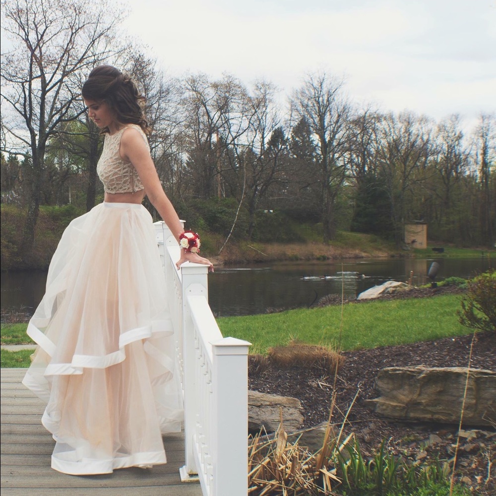 2 Piece Prom Gown