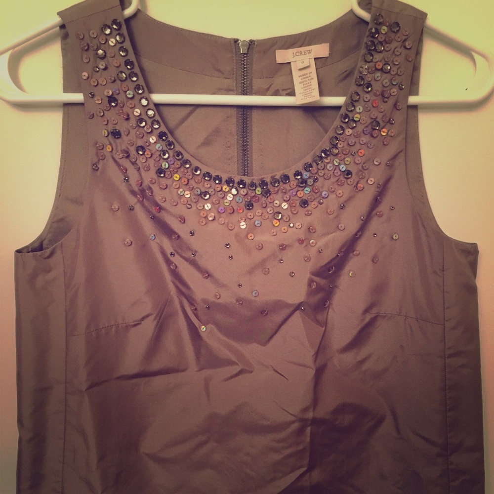J. Crew bronze sleeveless blouse