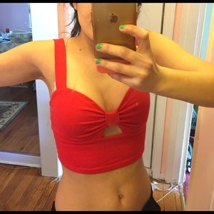 NWT Sexy Red Crop Top