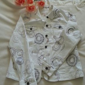 FINAL SALE JM Collection White Jean Jacket