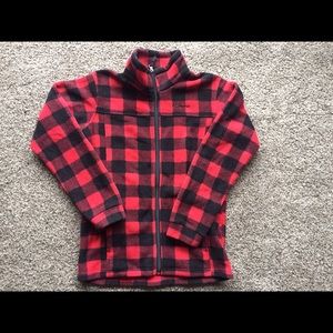 Columbia buffalo plaid zip up fleece