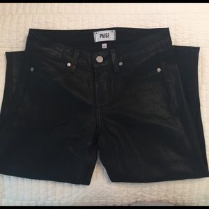 Black Coated Paige Skinny Jeans, size 26