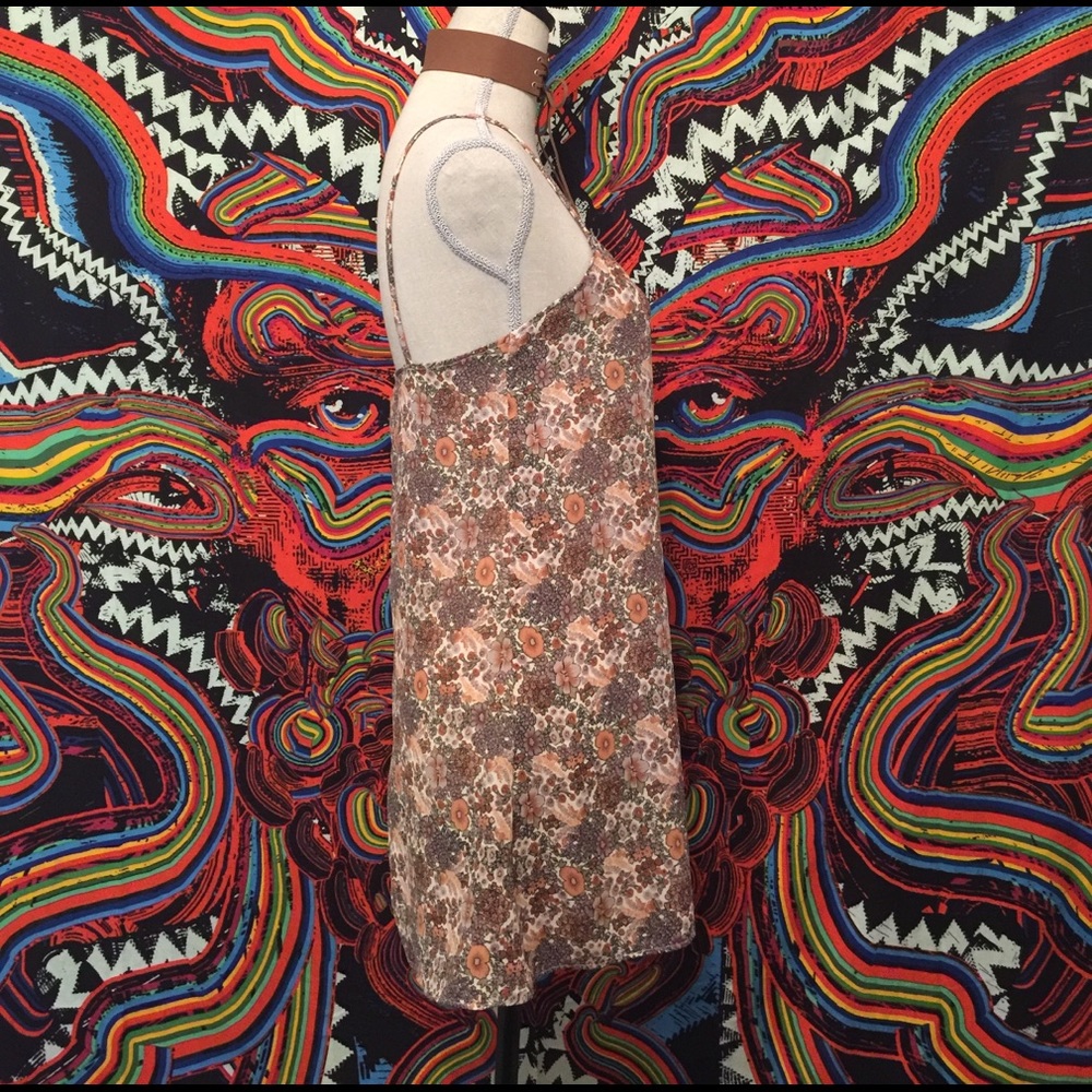 SOLD Vintage Grunge Boho Floral Babydoll Tunic - Picture 3 of 5