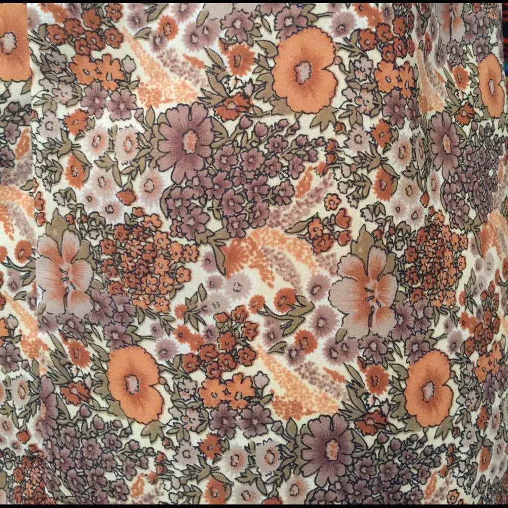 SOLD Vintage Grunge Boho Floral Babydoll Tunic - Picture 5 of 5