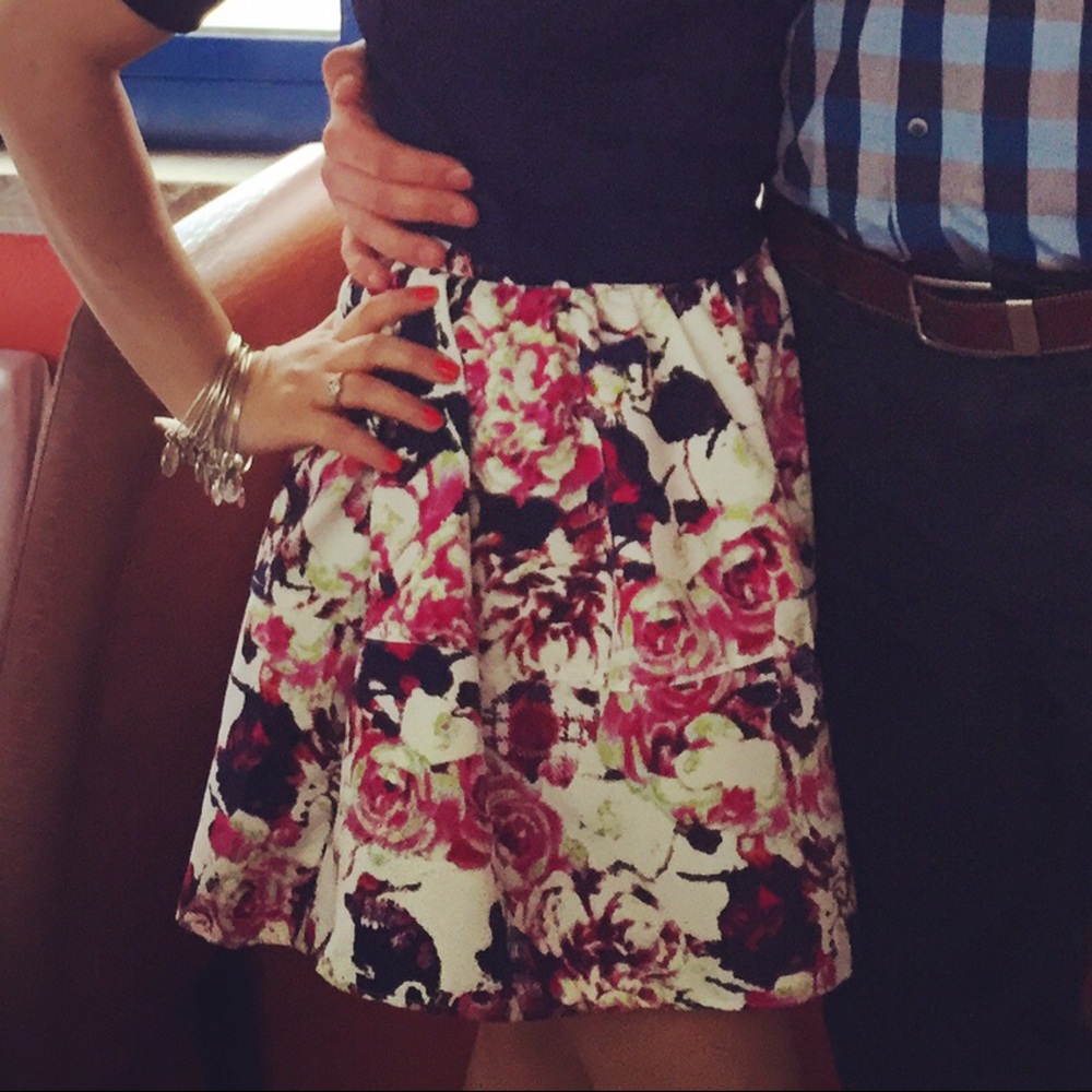 Floral skater skirt