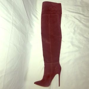 Over the knee Thigh High Pointy toe Stiletto zippe