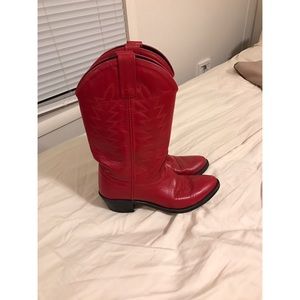 Red cowboy boots