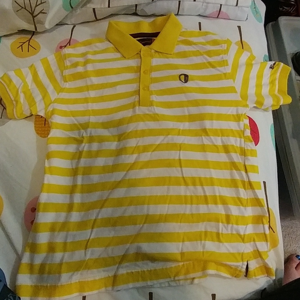 Ben Sherman boys yellow/white striped 5-6