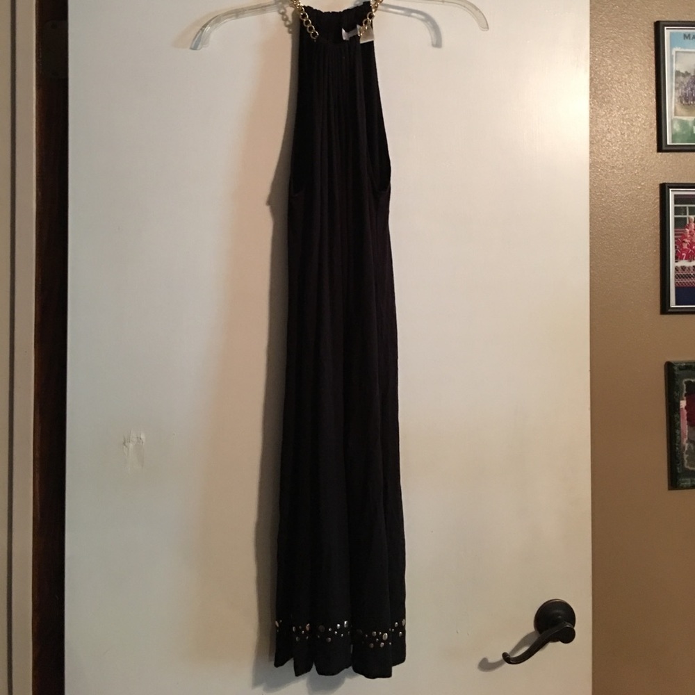 Black dress with gold details