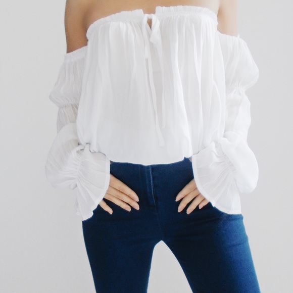 SOLD OUT ✖️ Amelia Off The Shoulder Ruffled Top - Picture 3 of 8