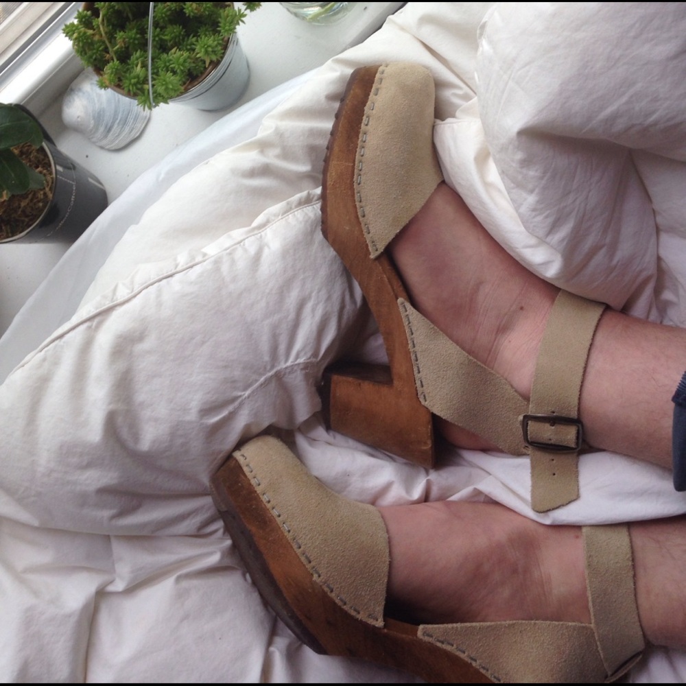 Anthropologie Swedish Clogs never worn