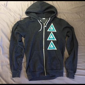 Tri Delta letters sweatshirt (Delta Delta Delta)