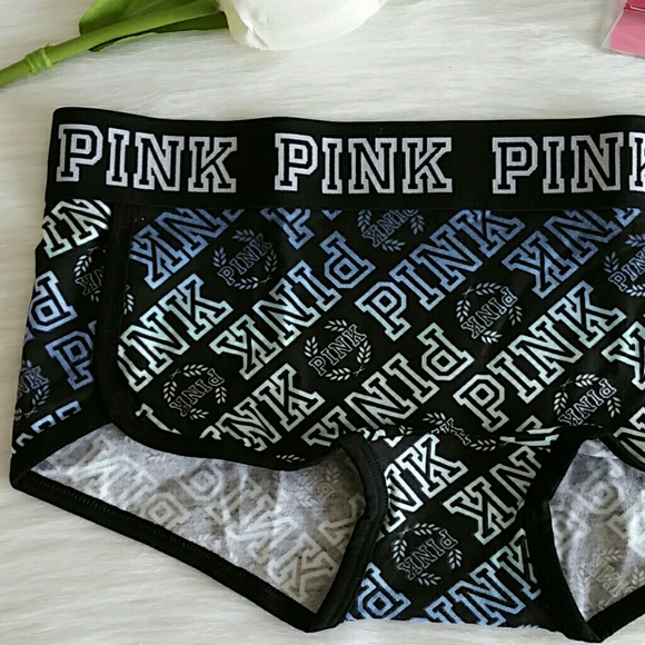 Nwt Pink Victoria's Secret Logo Boyshort Size S. - Picture 2 of 4