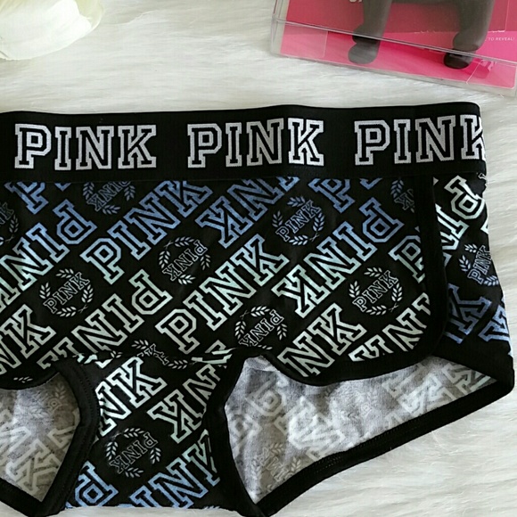 Nwt Pink Victoria's Secret Logo Boyshort Size S. - Picture 3 of 4