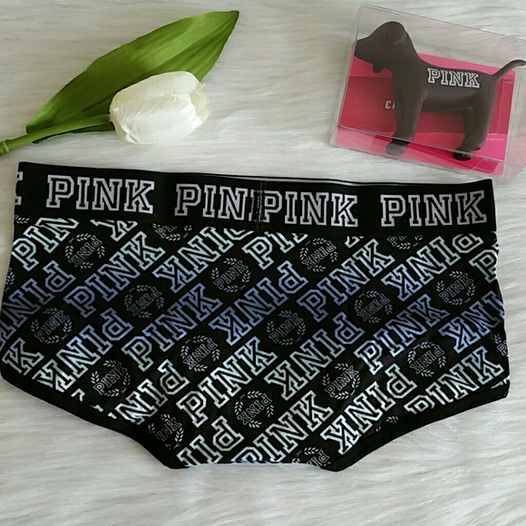 Nwt Pink Victoria's Secret Logo Boyshort Size S. - Picture 4 of 4