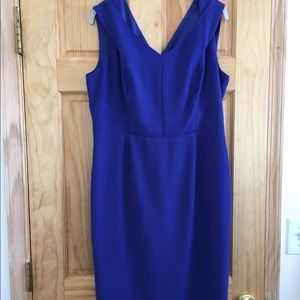 Royal blue v neck dress