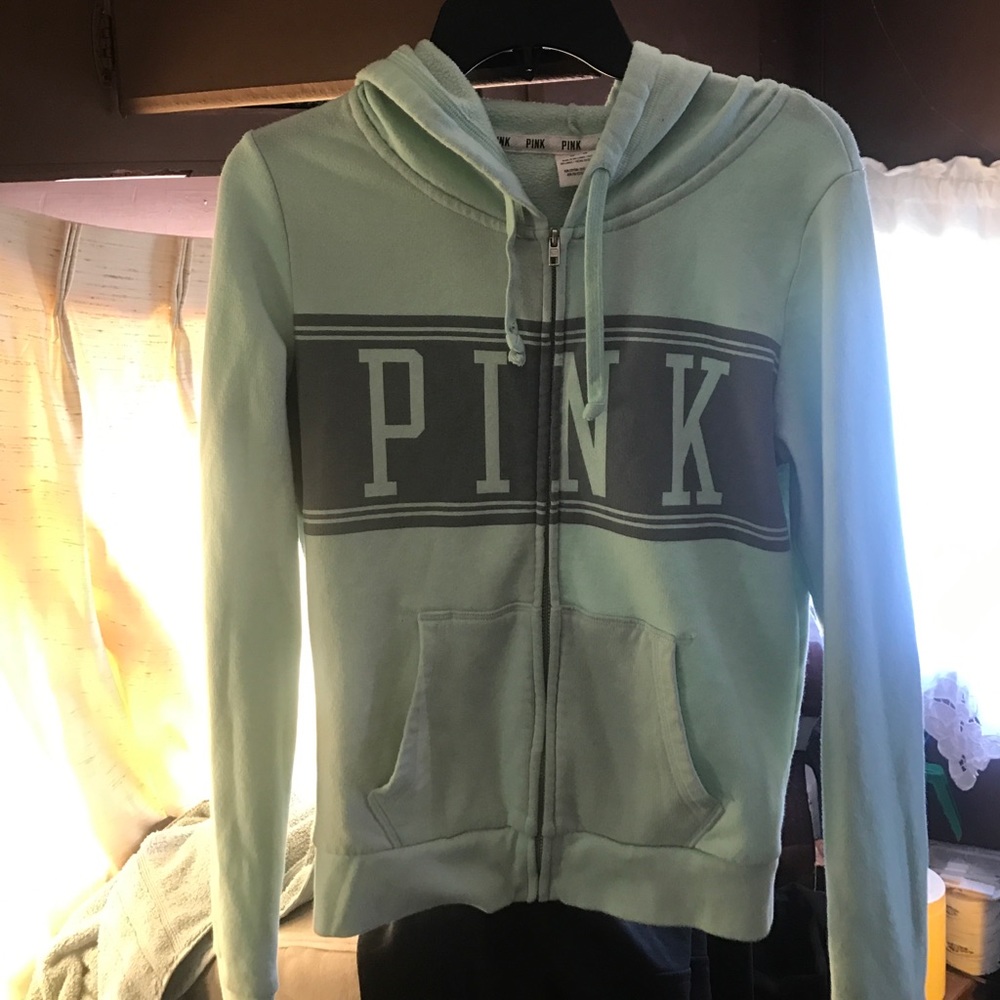 Pink sweater zip up hoodie!