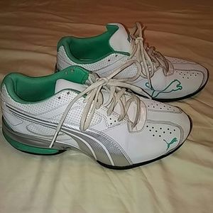 Puma sneakers white and green