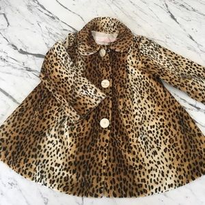 Leopard coat, size 2T