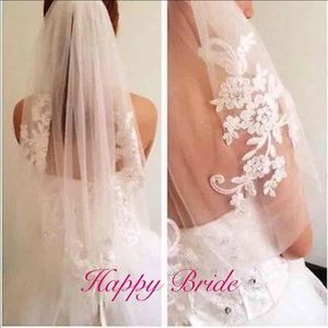 Beautiful Lace & Rhinestone Appliqués Veil
