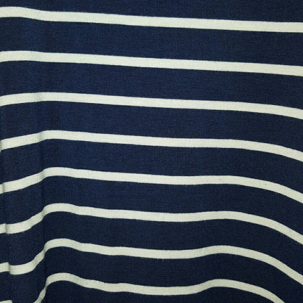 Navy and white striped dress