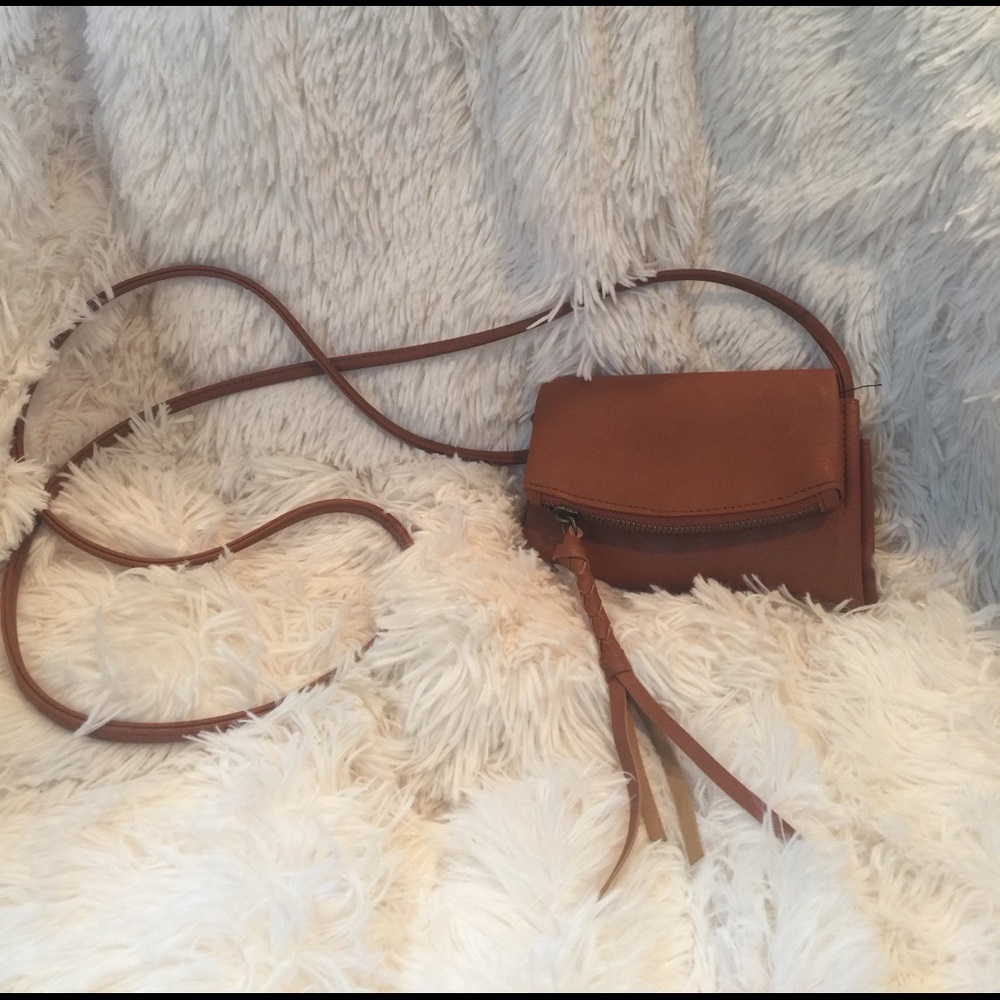 Tan cross body Aztec purse